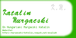 katalin murgacski business card